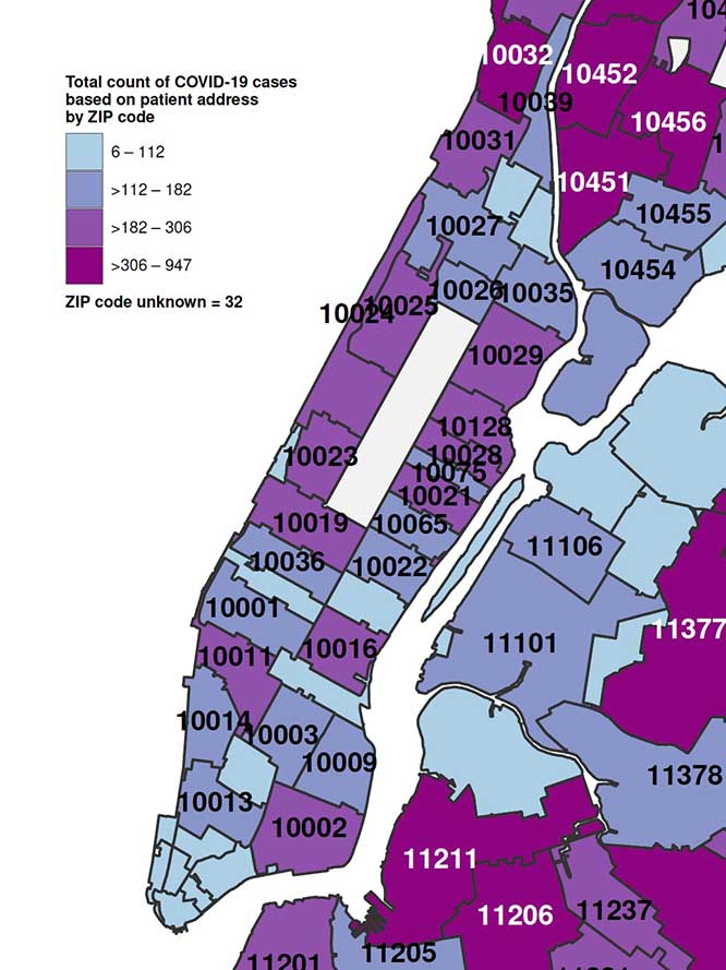 Manhattan Zip Code Map Nyc Image DOH 