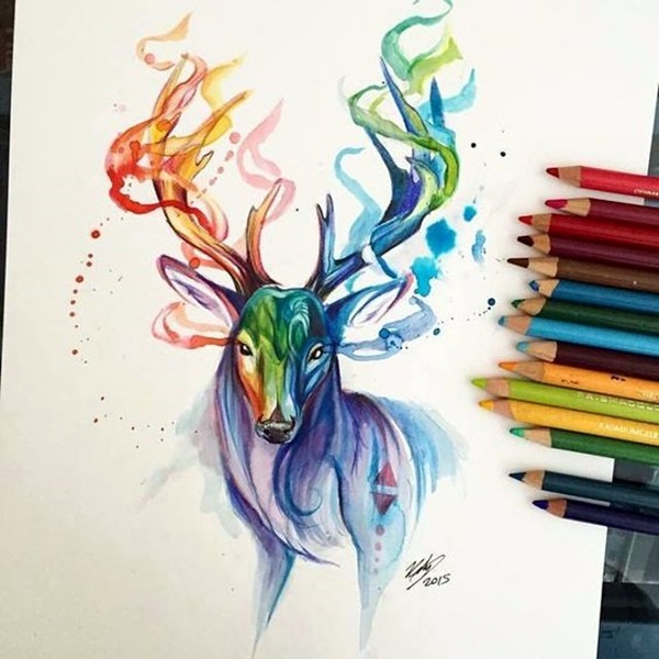 picture Simple Cool Colored Pencil Drawings creative art