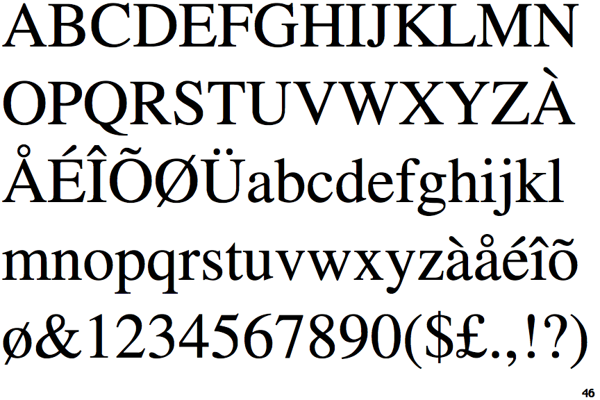pic Times New Roman T differences times times new roman