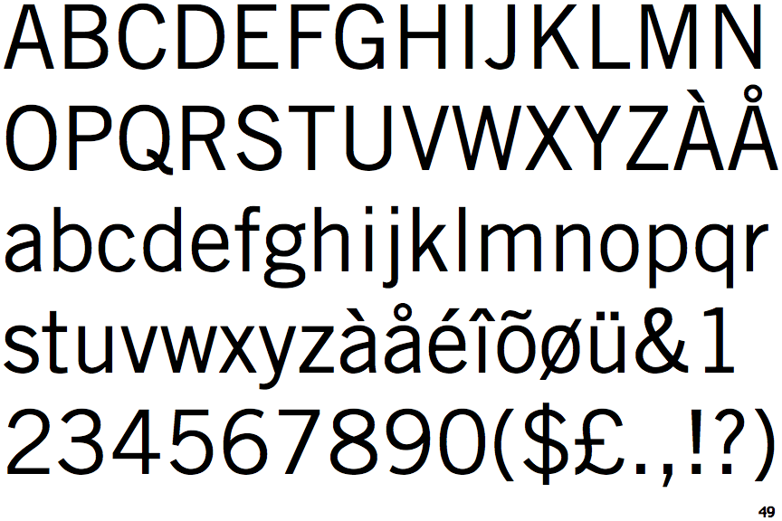 picture Trade Gothic Typeface identifont trade gothic