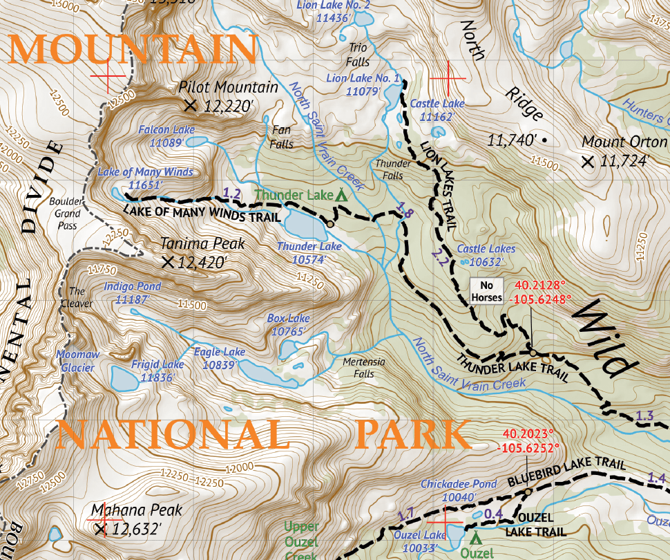 Rocky Mountain National Park Hiking Map Outdoor Trail Maps RMNP4 Min.