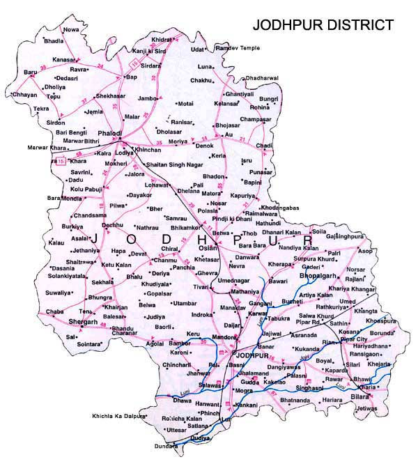 Map Of Jodhpur Color 2018 Jodhpur Map 