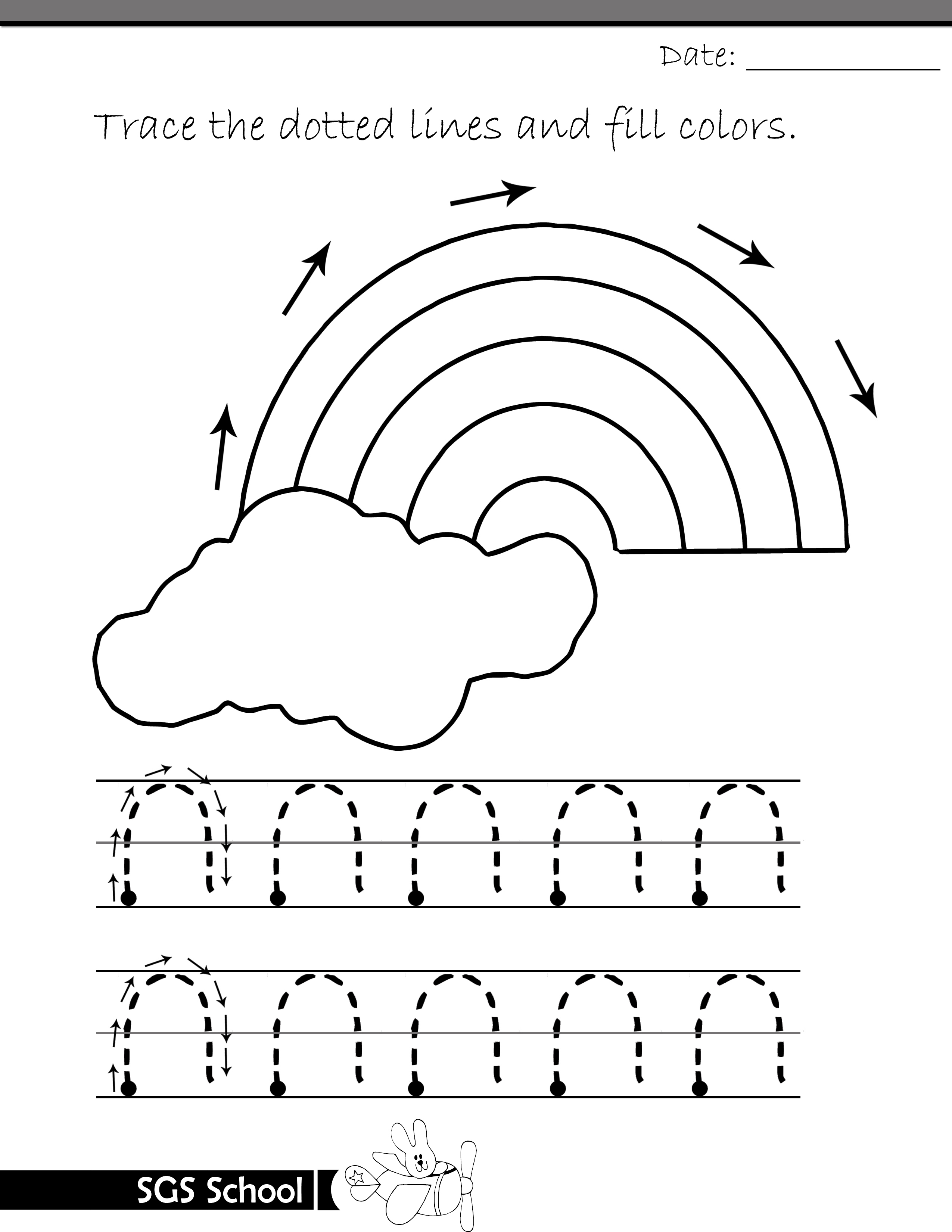Free printable tracing and drawing worksheets playgroup
