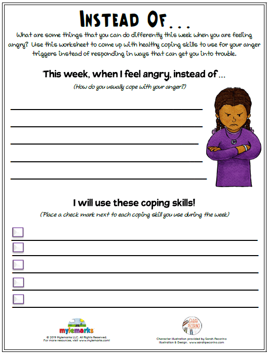 Coping skills worksheets in spanish