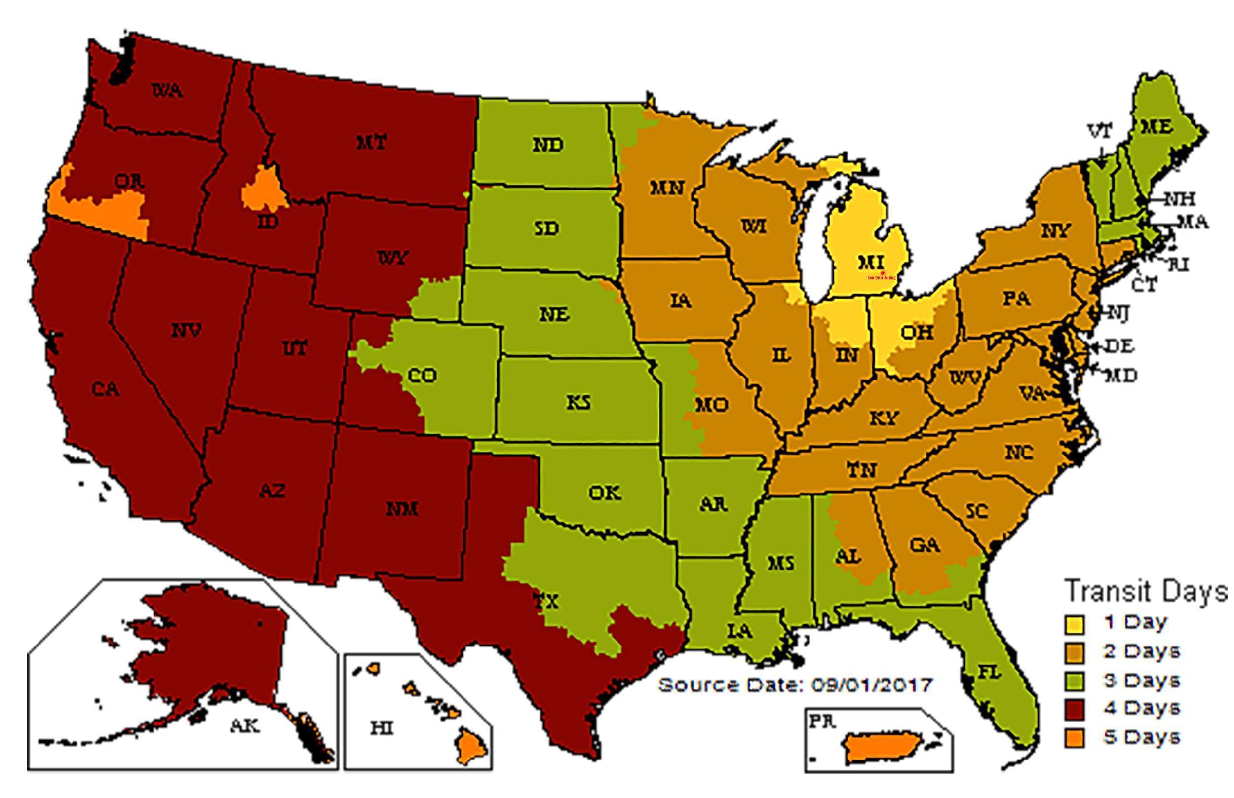 UPS SHIPPING MAP Shippingmap.