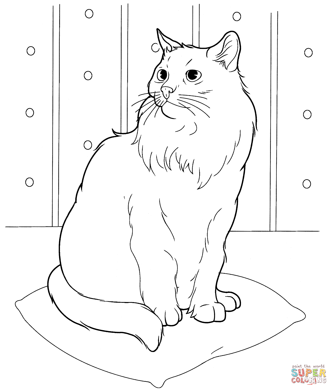 pix Realistic House Cat Cat Coloring Pages siberian cat coloring page free printable coloring pages