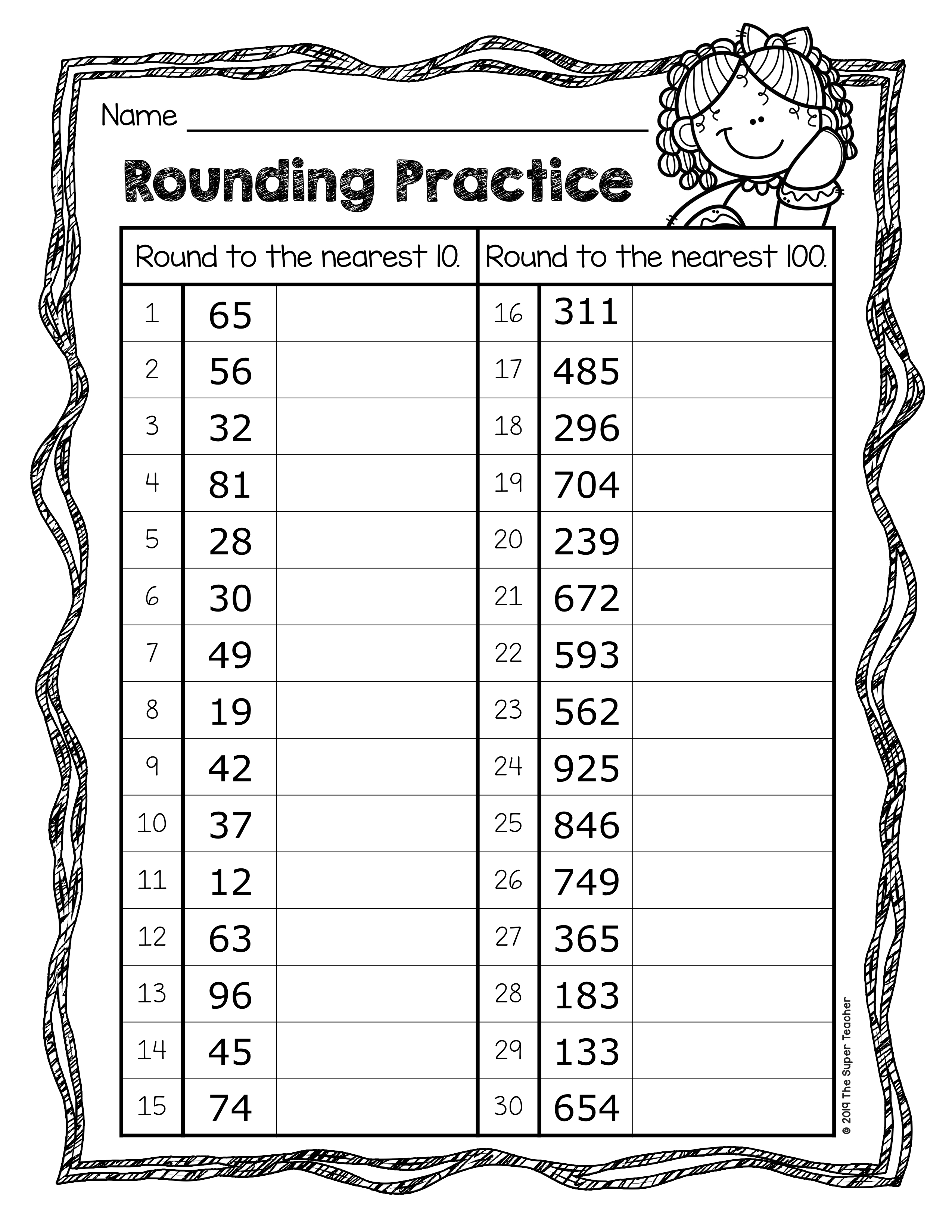 Free Rounding Practice Worksheets The Super Teacher Free Rounding Practice Worksheets The Super Teacher