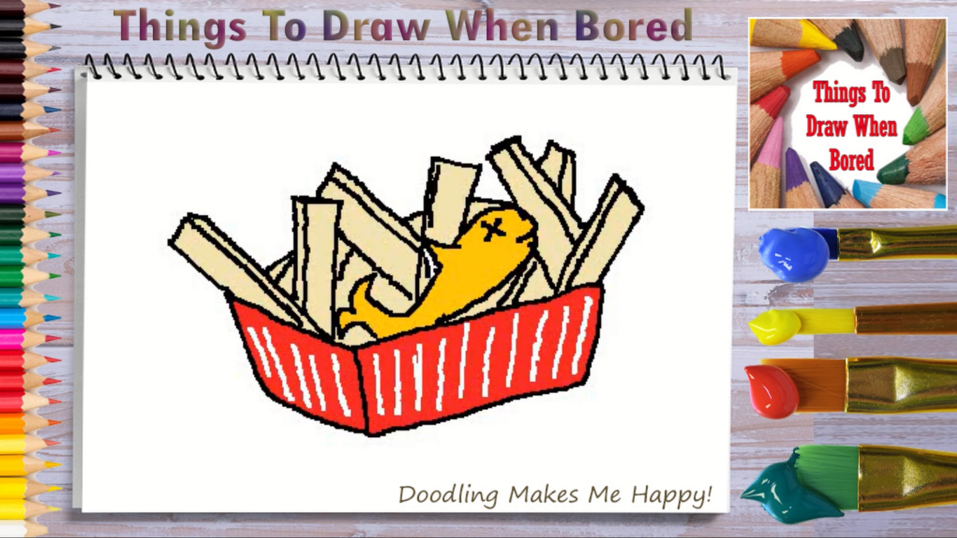 images How To Draw Chips Step By Step how to draw fish and chips easy step by step things to draw when bored
