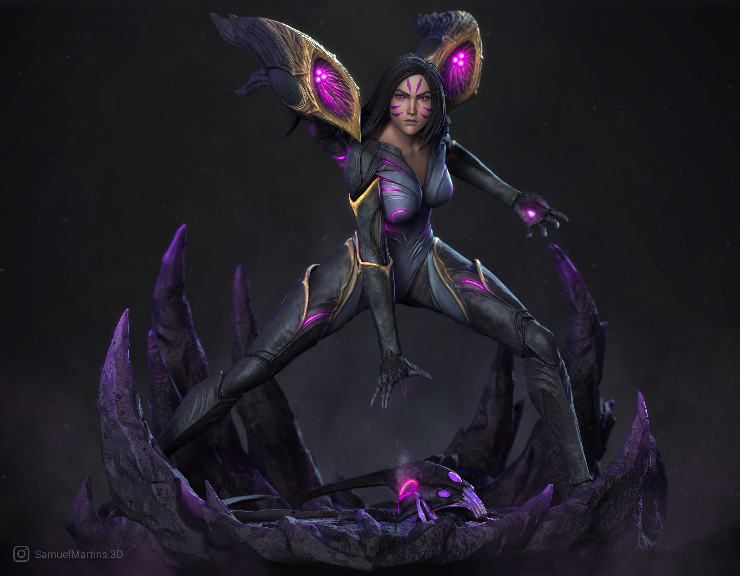 wallpapers Kai'sa League Of Legends Fan Art http www zbrushcentral com t kai sa league of legends fan art collectible statue 376934