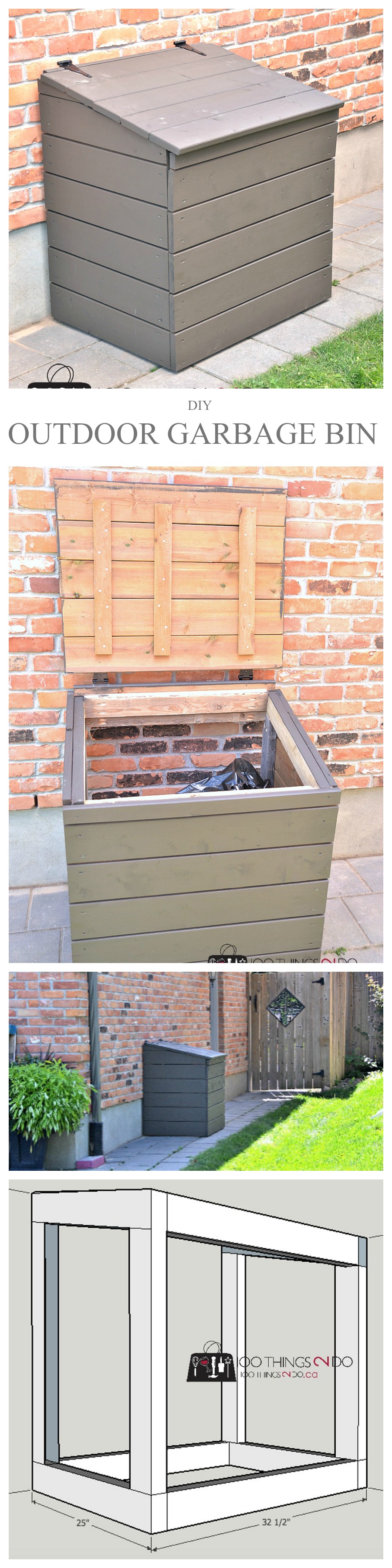 Diy Outdoor Garbage Bin 100 Things 2 Do