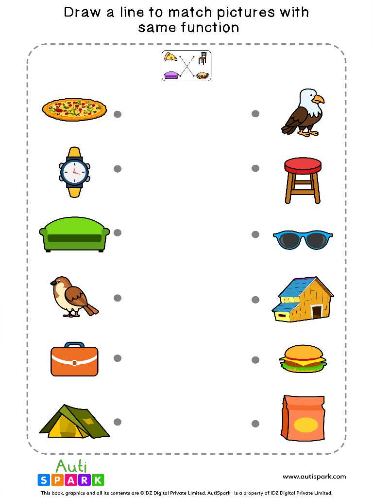 Make a matching worksheet