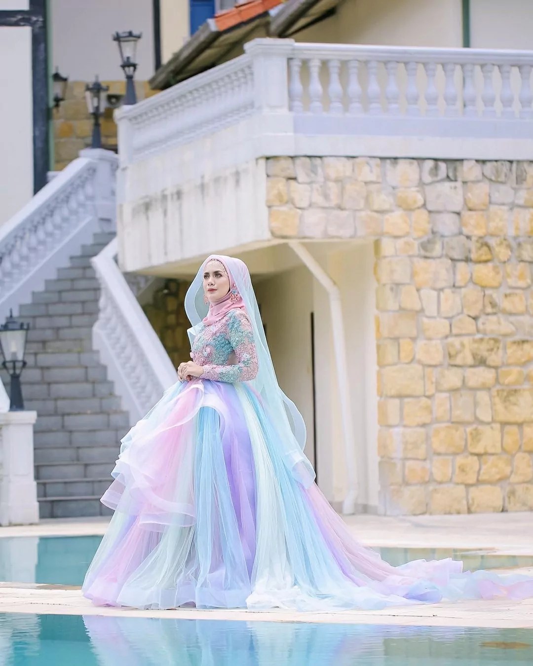 Baju akad nikah simple warna biru