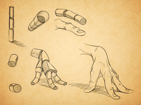 как нарисовать мускулистую руку