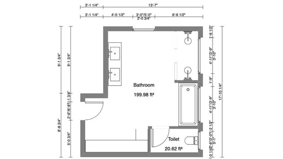 House plan standard dimensions