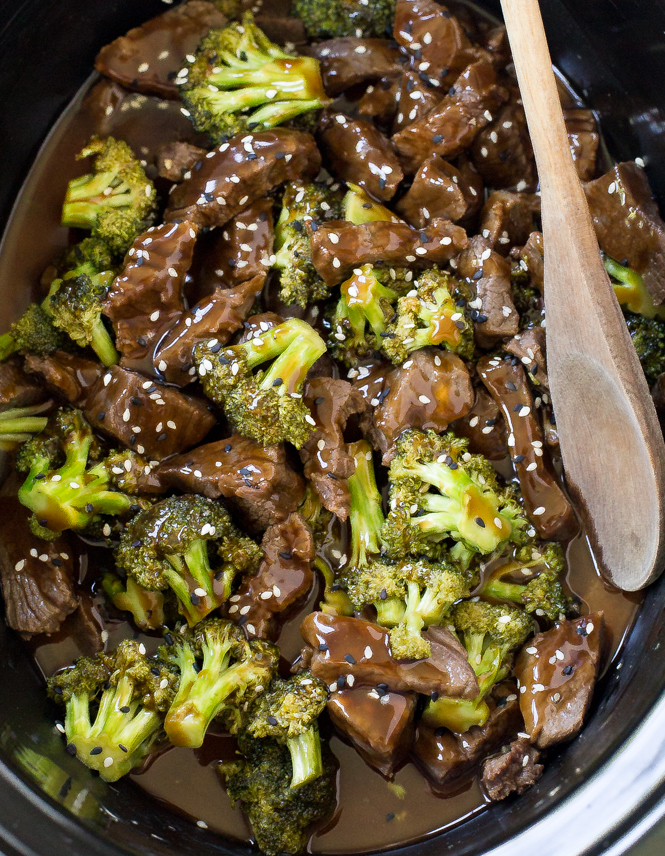 The best slow cooker broccoli beef (video!)