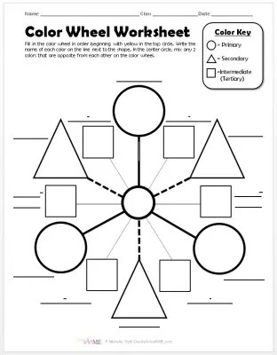 Color wheel worksheet & poster