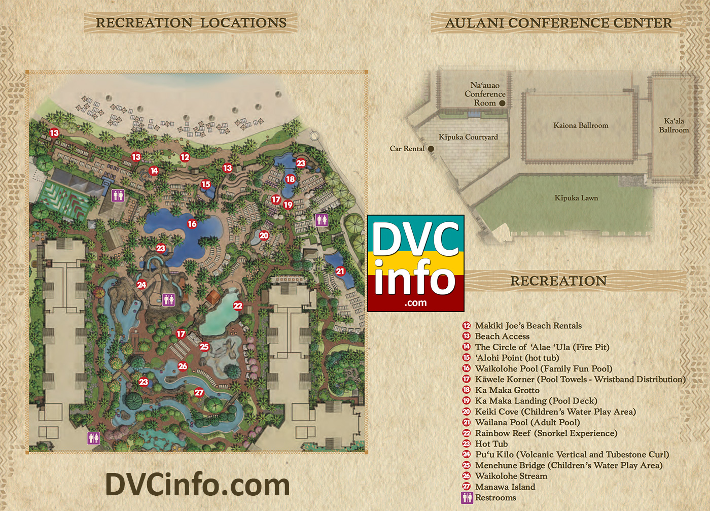 Aulani Villas Location Resort Map 2L.