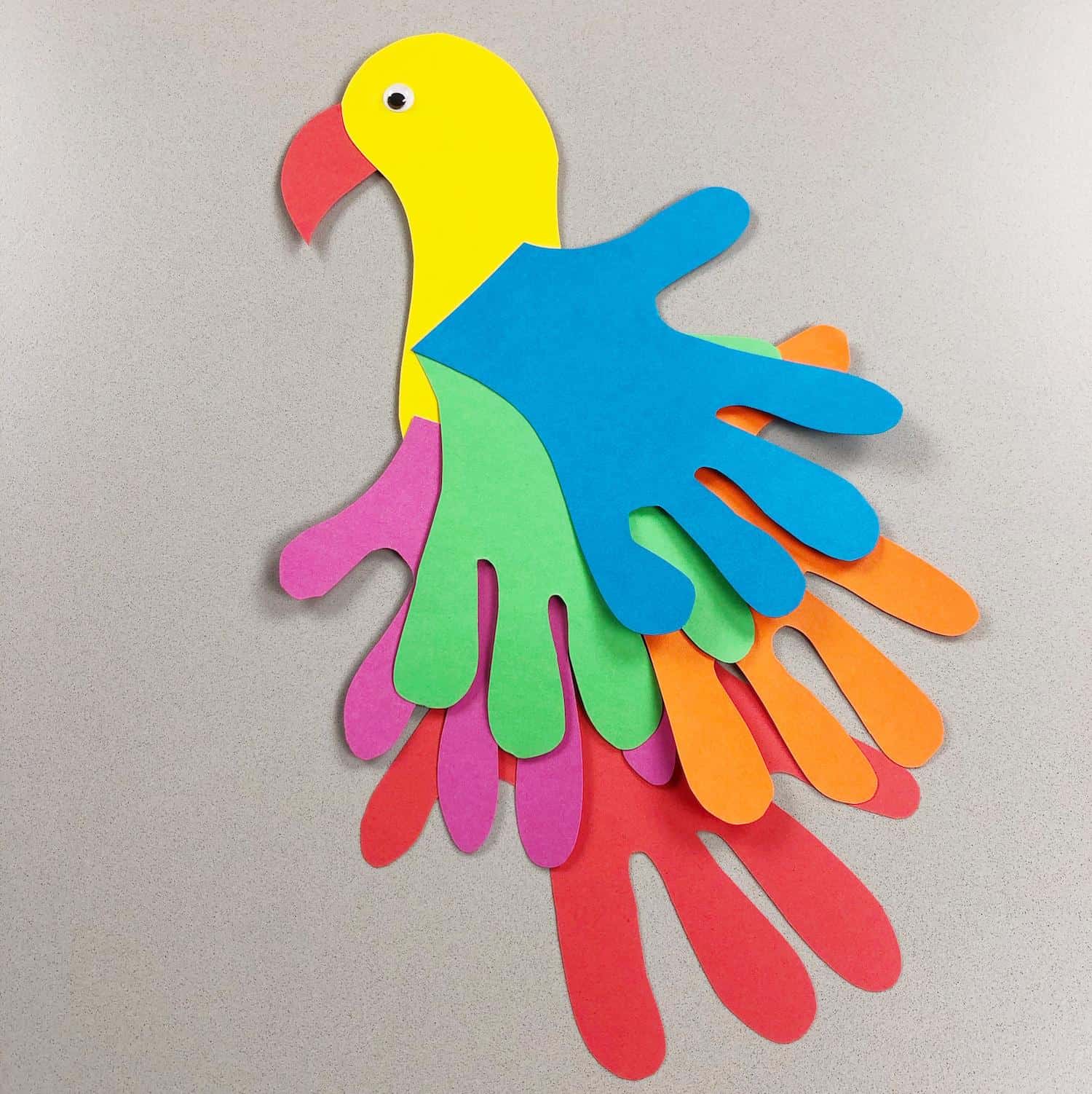 Handprint parrot