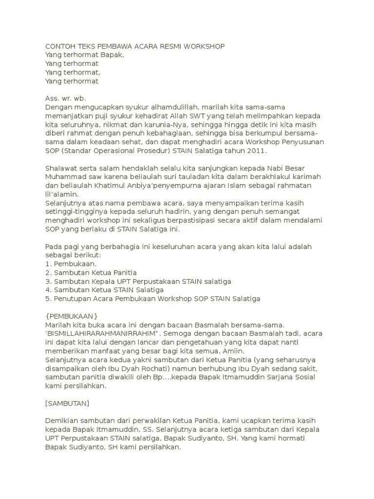 Contoh Naskah Mc Seminar Formal - Delinews Tapanuli