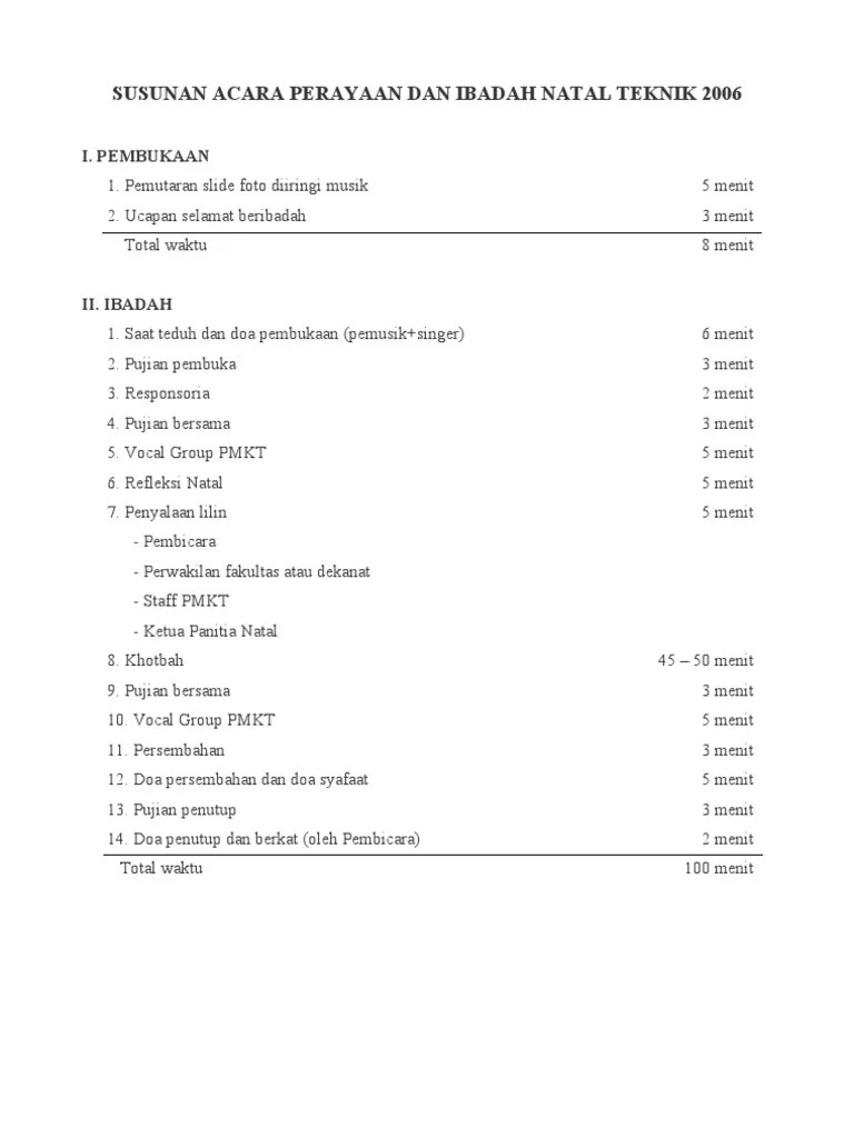 Kumpulan Contoh Susunan Acara Keluarga - Kumpulan Contoh Teks MC