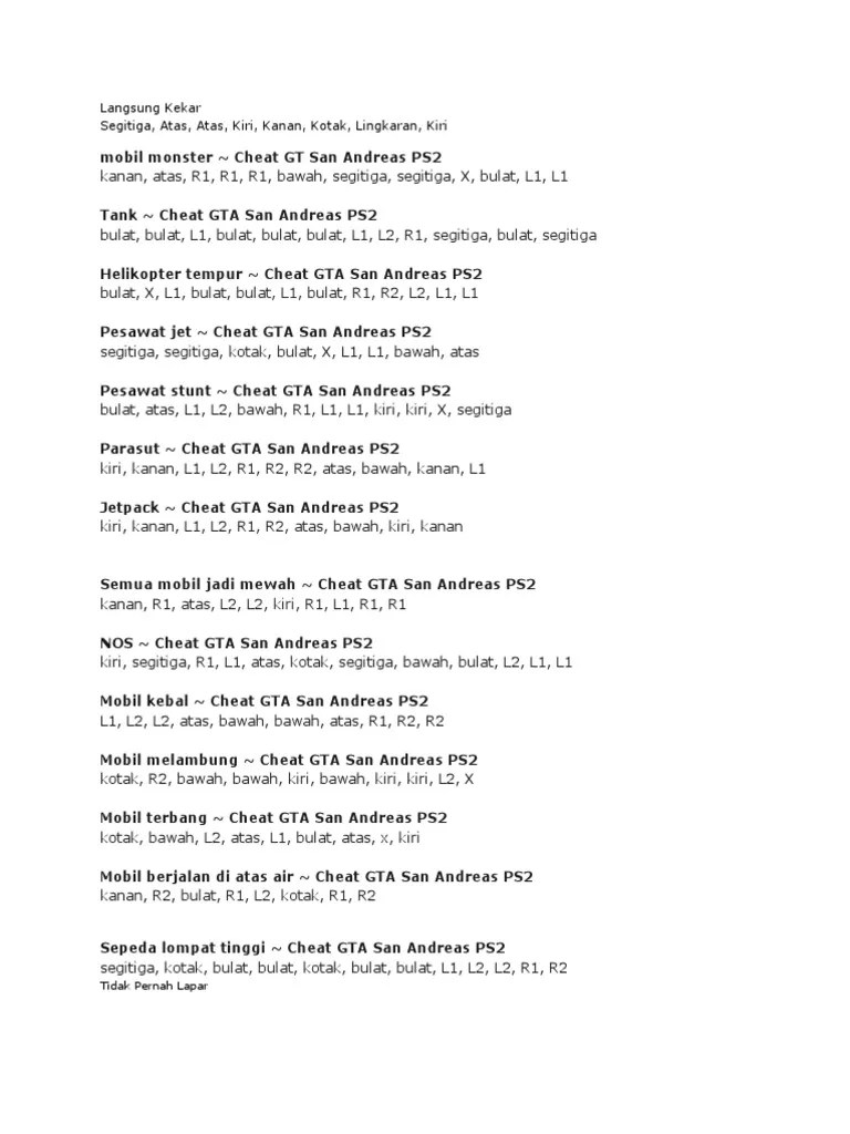 Pasword Gta Kunci Polisi : Cheat Gta San Andreas Ps2 Lengkap 9n0k35qzdk4v /  Cheat downhill domination ps2 lengkap. - cinemaidpelajaran