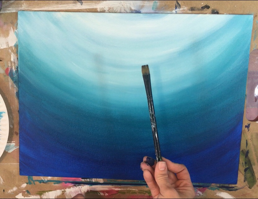 photo Beginner Underwater Ocean Painting Easy underwater painting step by step