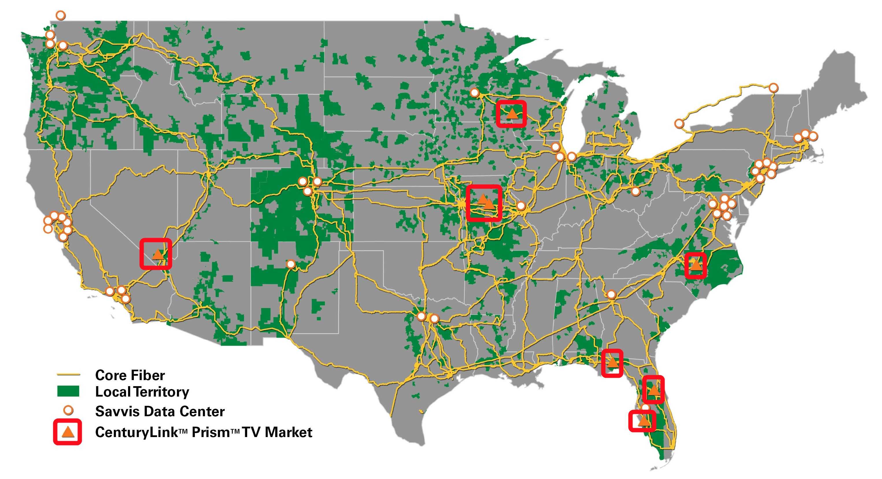 Fiber Coverage Map Centurylink Service 