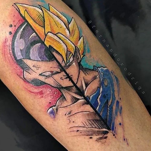 Goku Leg Tattoos - Novocom.top 500_x_500_jpg