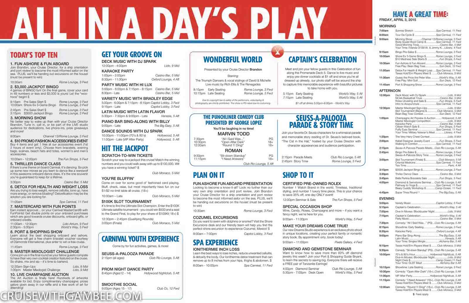 Daily Itinerary Free Download