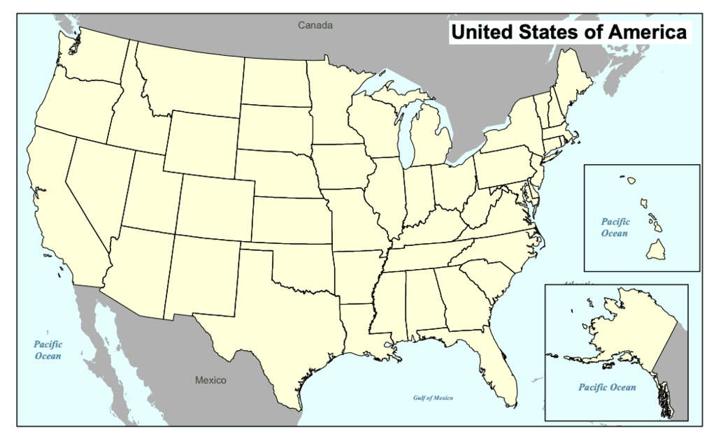 Unlocking America The US Map No Labels Guide USA 