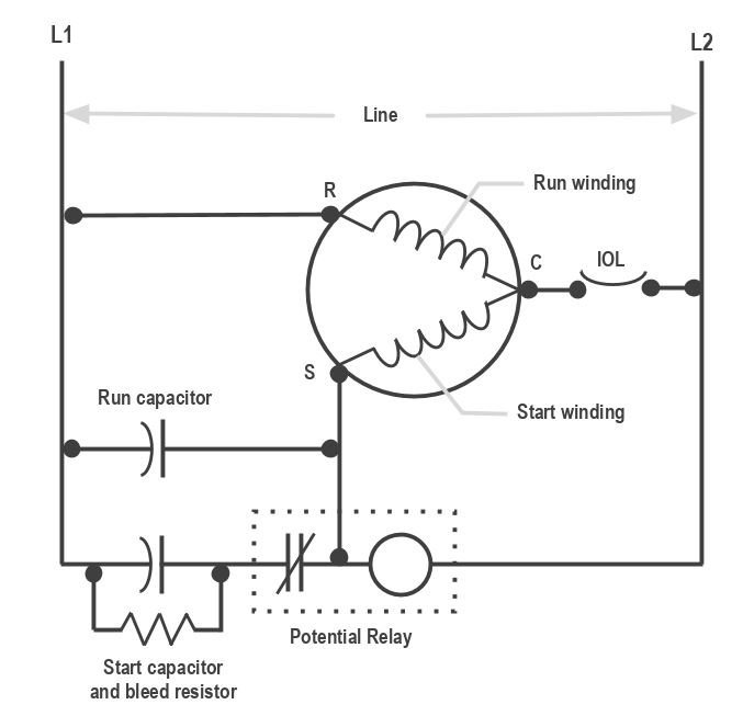 Capacitor Start Motors Diagram Explanation Of How A