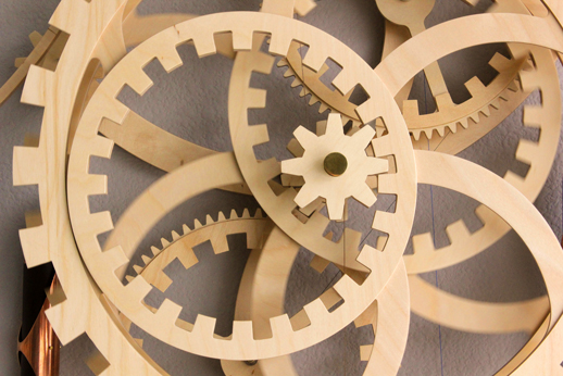 Wooden Gear Clock Plans Dxf Eager96nre