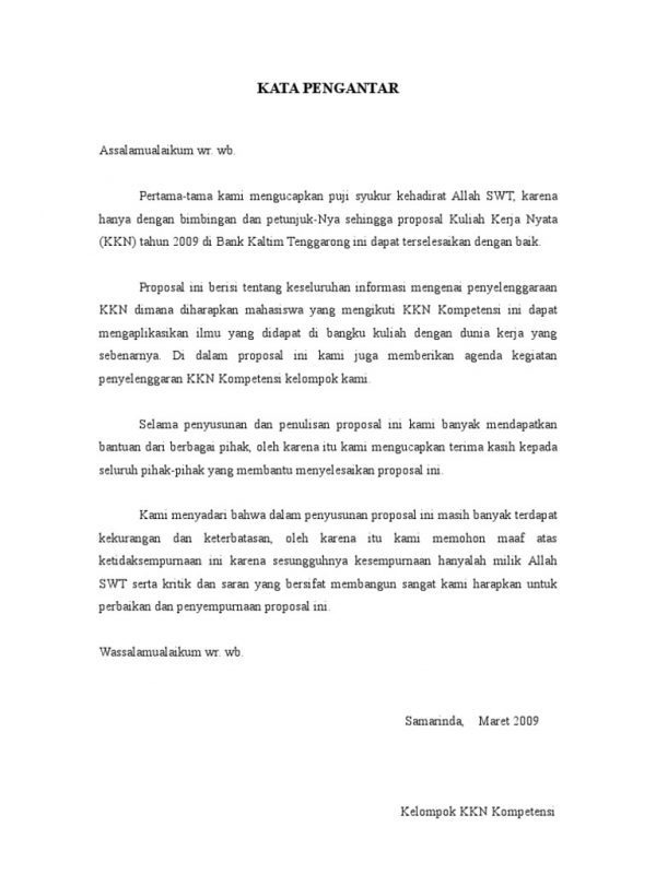 10 Contoh Kata Pengantar Paling Lengkap Untuk Semua Laporan Proposal Tulisan Ejaan 