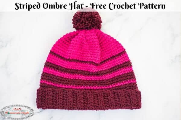 Striped Ombre Hat Free Crochet Pattern Perfect For Fall