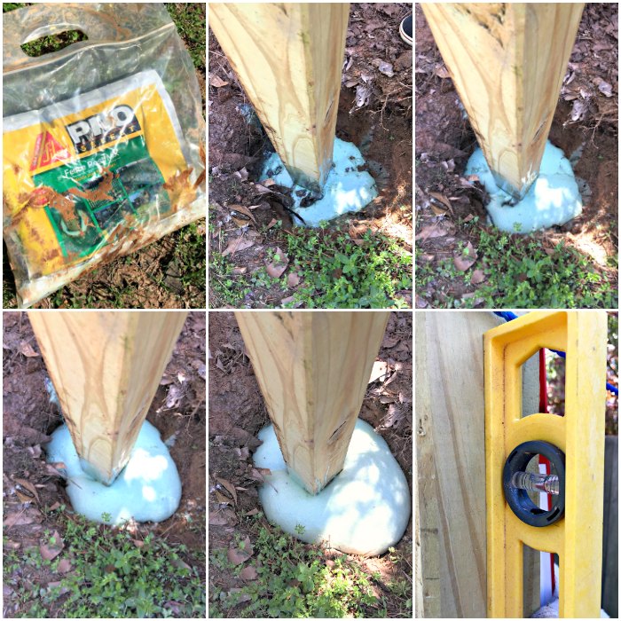 How not to anchor a fence post