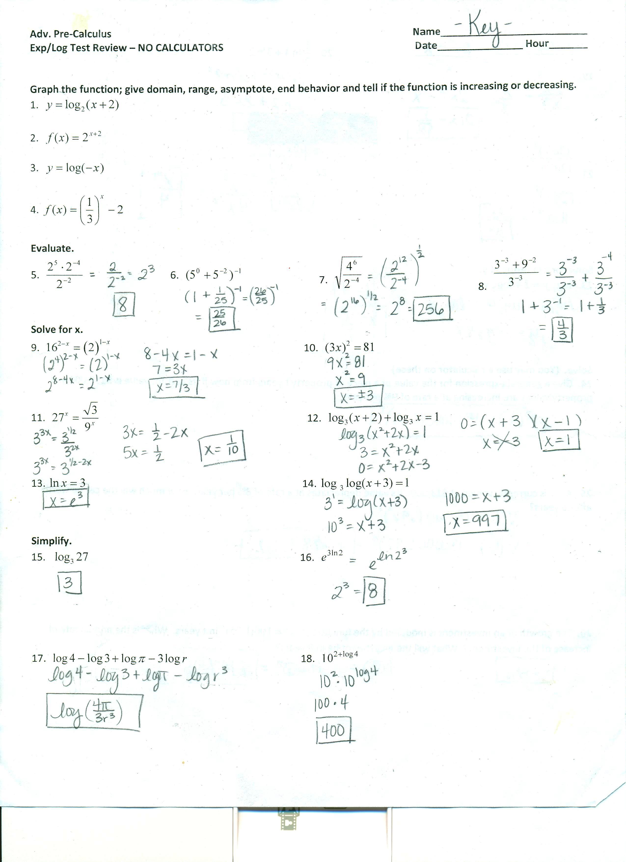 Precalculus problems worksheets / vector worksheets with answers at