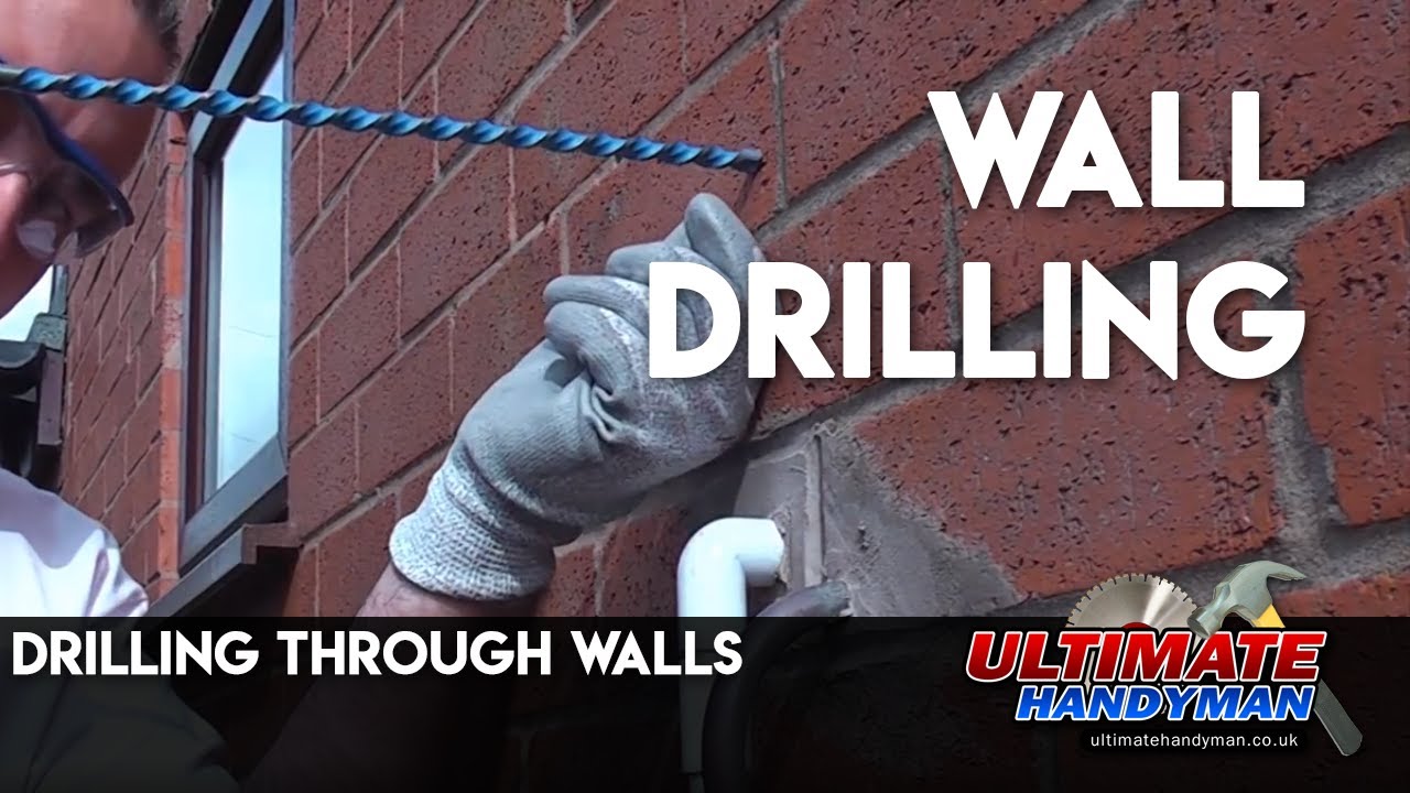 We had an unsightly retaining wall adjacent to our garage. Drilling through walls - YouTube