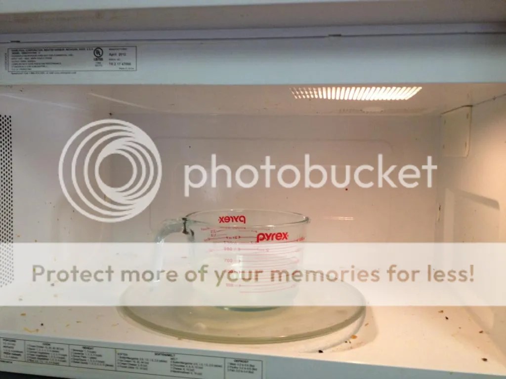 Cleaning the Microwave Using Vinegar & Water Pom in the Garden