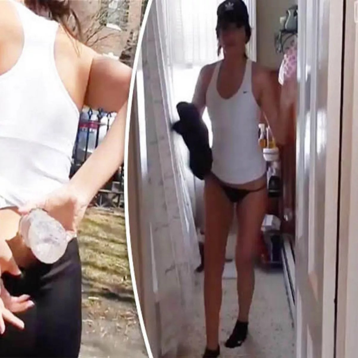Hot girlfriend prank backfires when she strips off with NO CLUE she's on camera