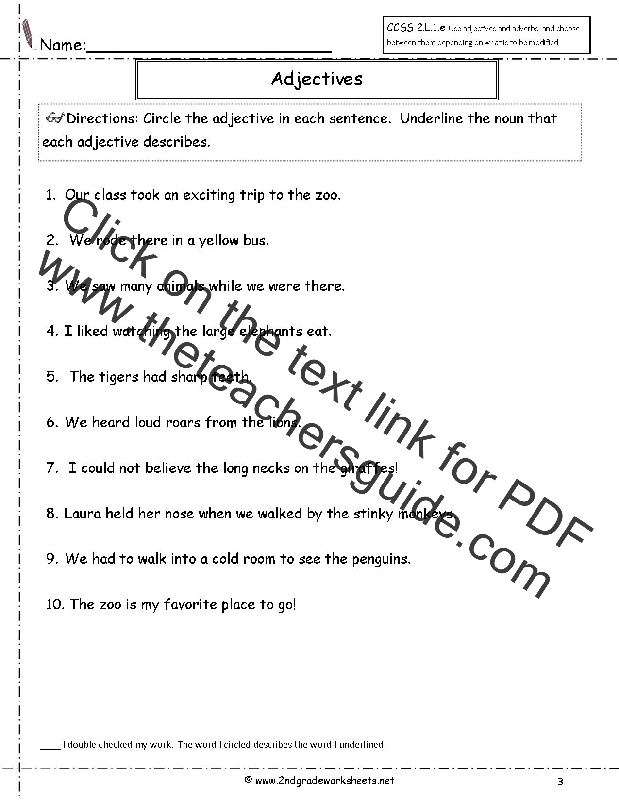 Adverbs and adjectives worksheet