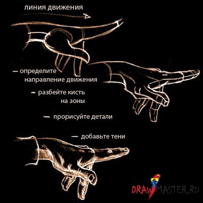 как нарисовать руку на талии