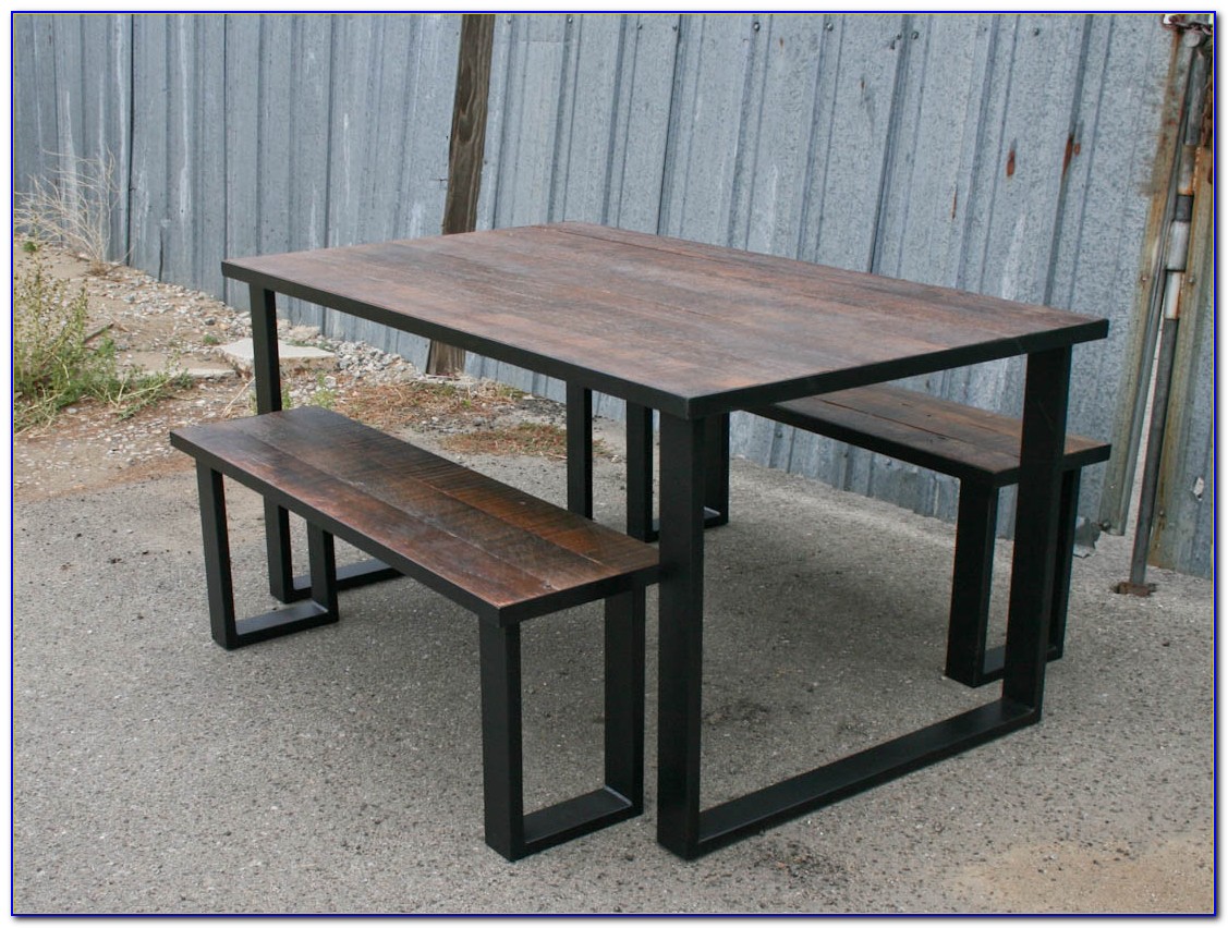 Small Wooden Dining Table And Bench 13 gif