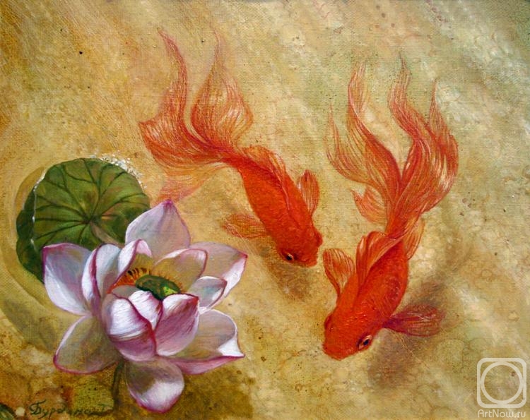 как нарисовать рыбок в море