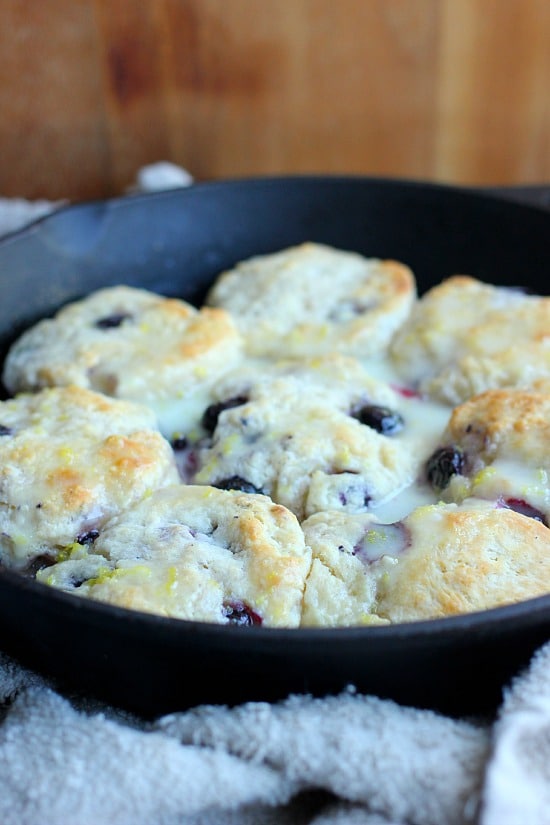 picture Blueberry Buttermilk Biscuits With Lemon Glaze blueberry biscuits with lemon glaze