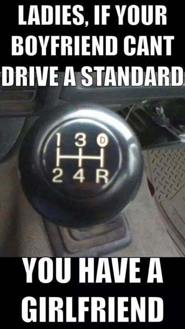 If your man can't drive a straight shift... :: blogitude.com