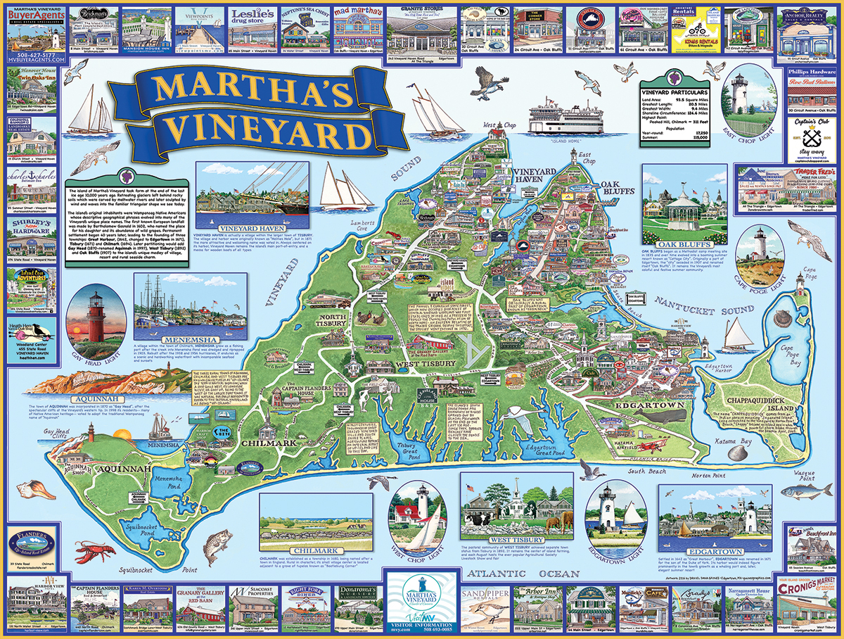 Map Of Martha Vineyard 1181PZ 
