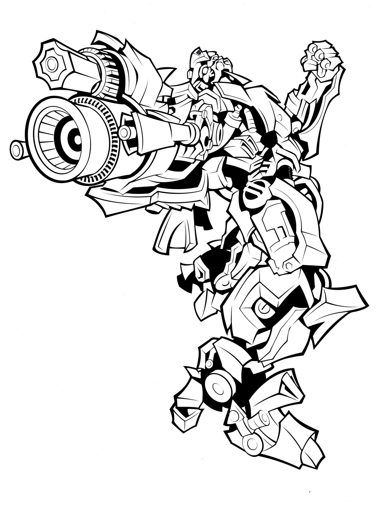 Bumblebee transformers coloring page