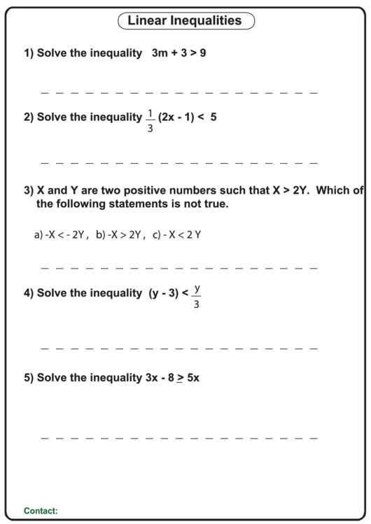 Linear equation standard form worksheet pdf