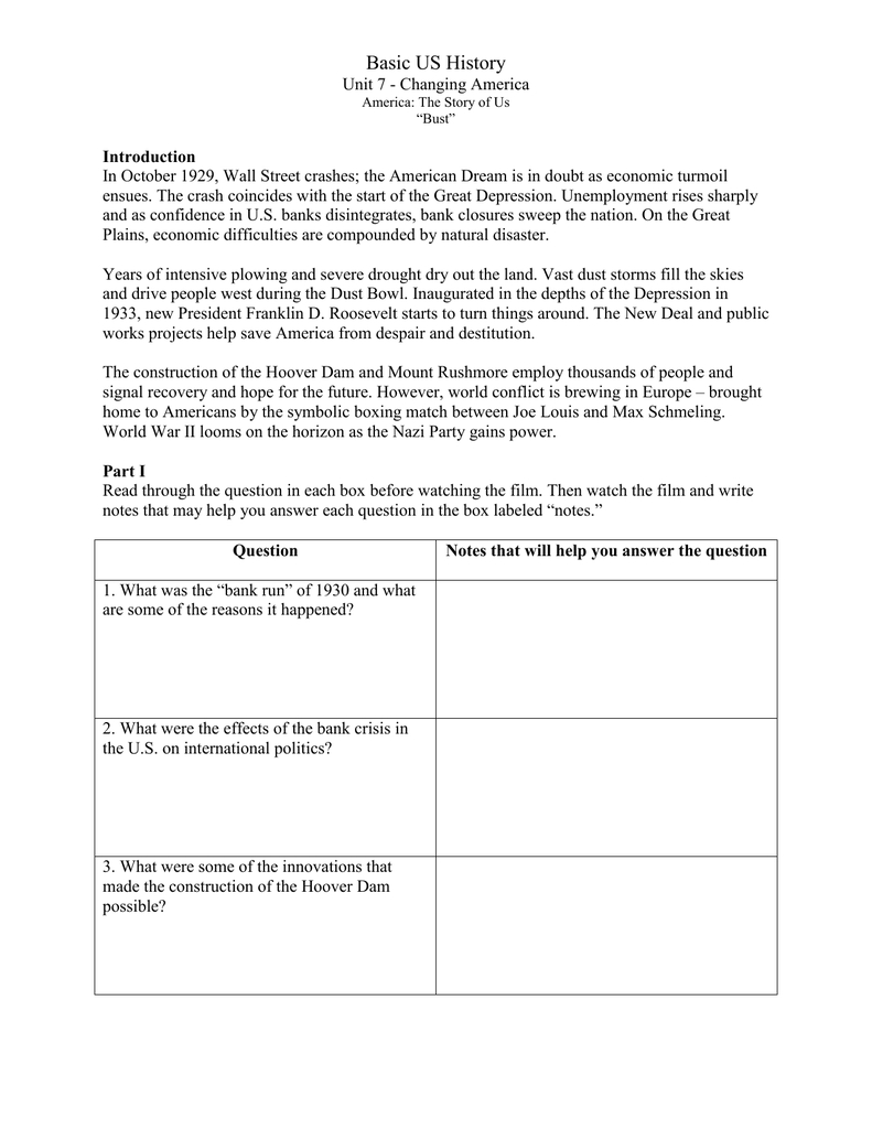 America the story of us worksheets answer key: tips for students