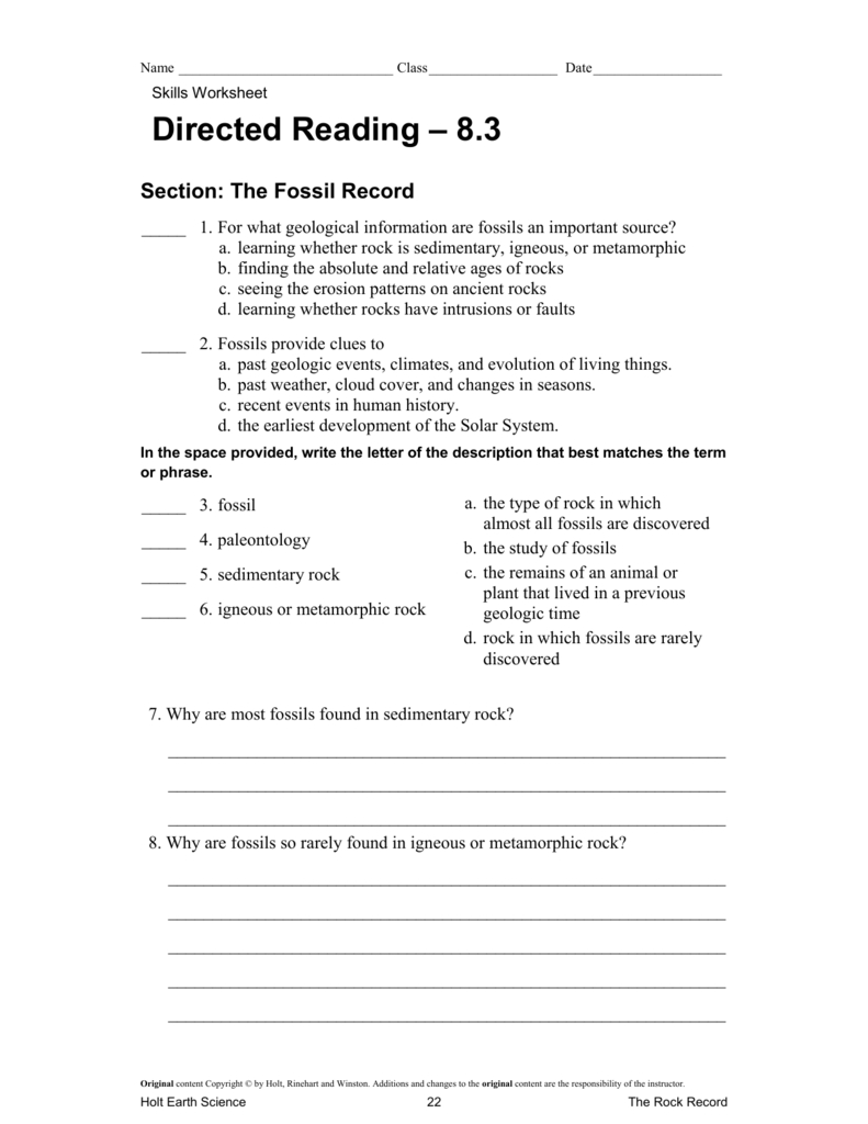 Relative ages of rocks worksheet